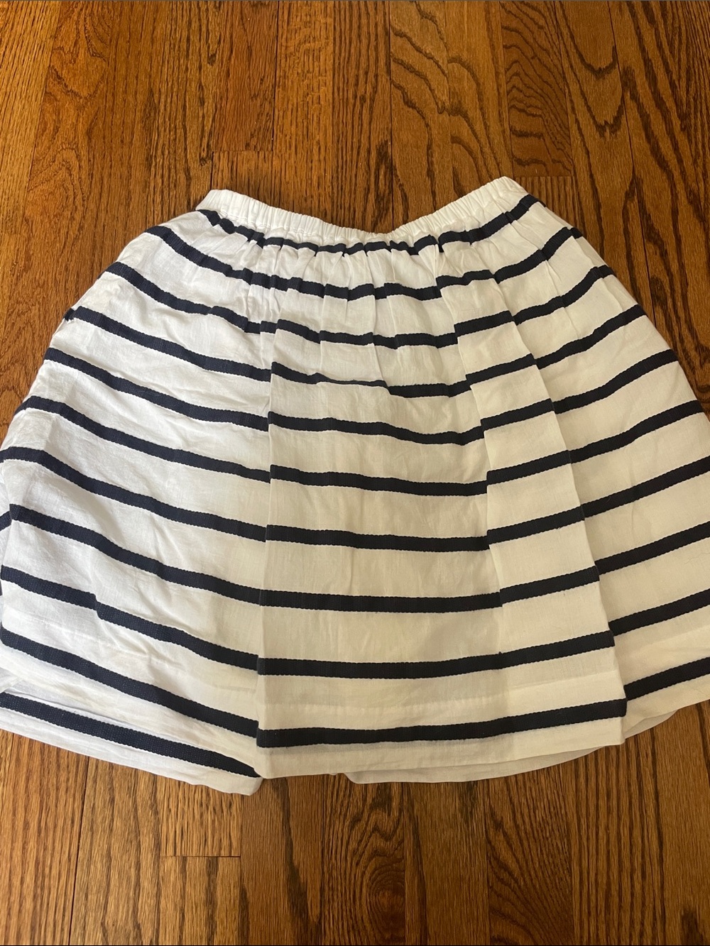 J. Crew Striped A-Line Skirt in White and Navy Nautical Size 00 100% Cotton - Picture 8 of 8